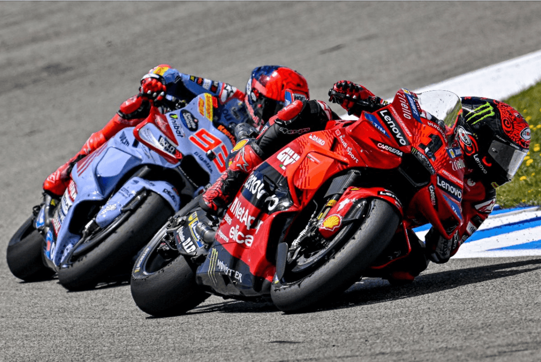 Image 297309667663 PECCO BAGNAIA EDGES MARC MARQUEZ IN MOTOGP FEATURE RACE THRILLER AT JEREZ, SPAIN