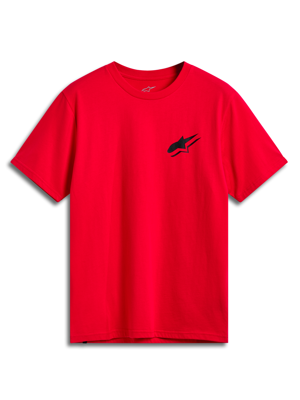 Alpinestars Formulate CSF T-Shirt, Kurzarm-T-Shirt, Rot, kleines schwarzes Astars-Logo auf der Brust, lässige Motorsport-Streetwear