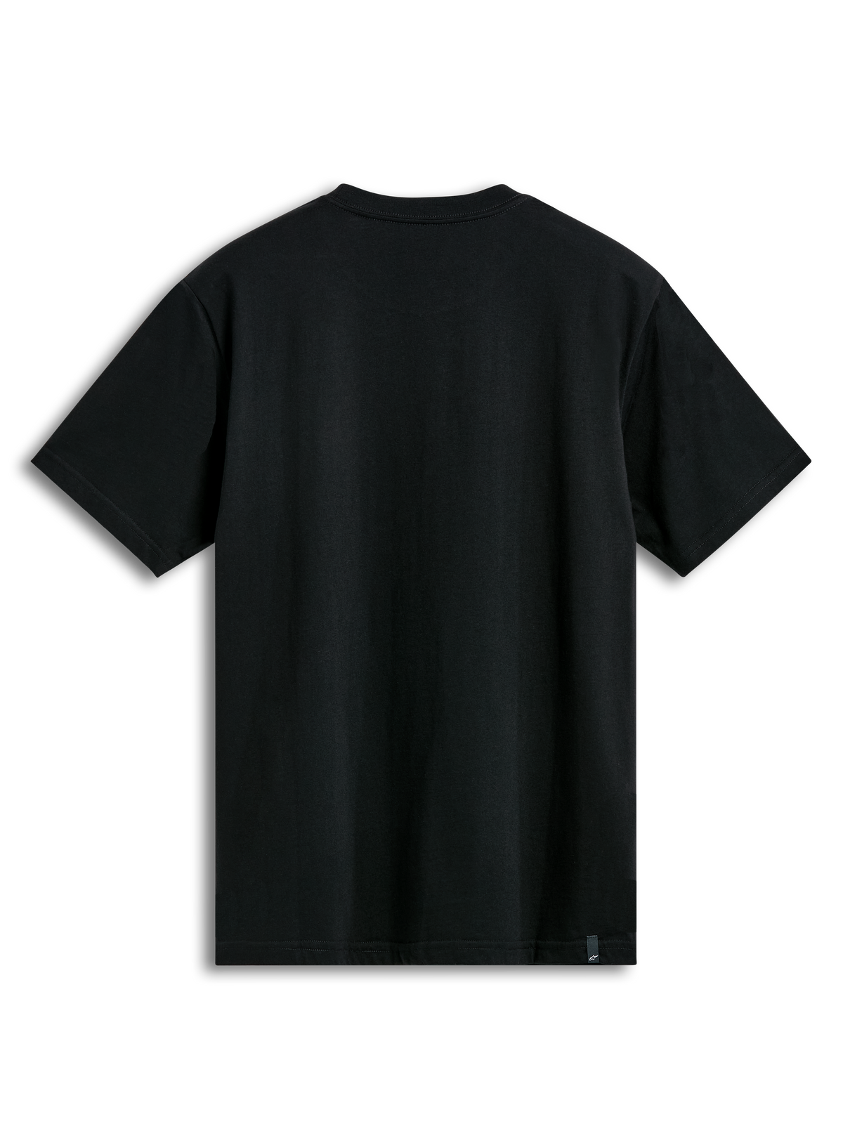 Alpinestars Prevail CSF T-Shirt, schwarzes Kurzarm-Sportswear-T-Shirt, Rückansicht mit einfarbig schwarzem Stoff