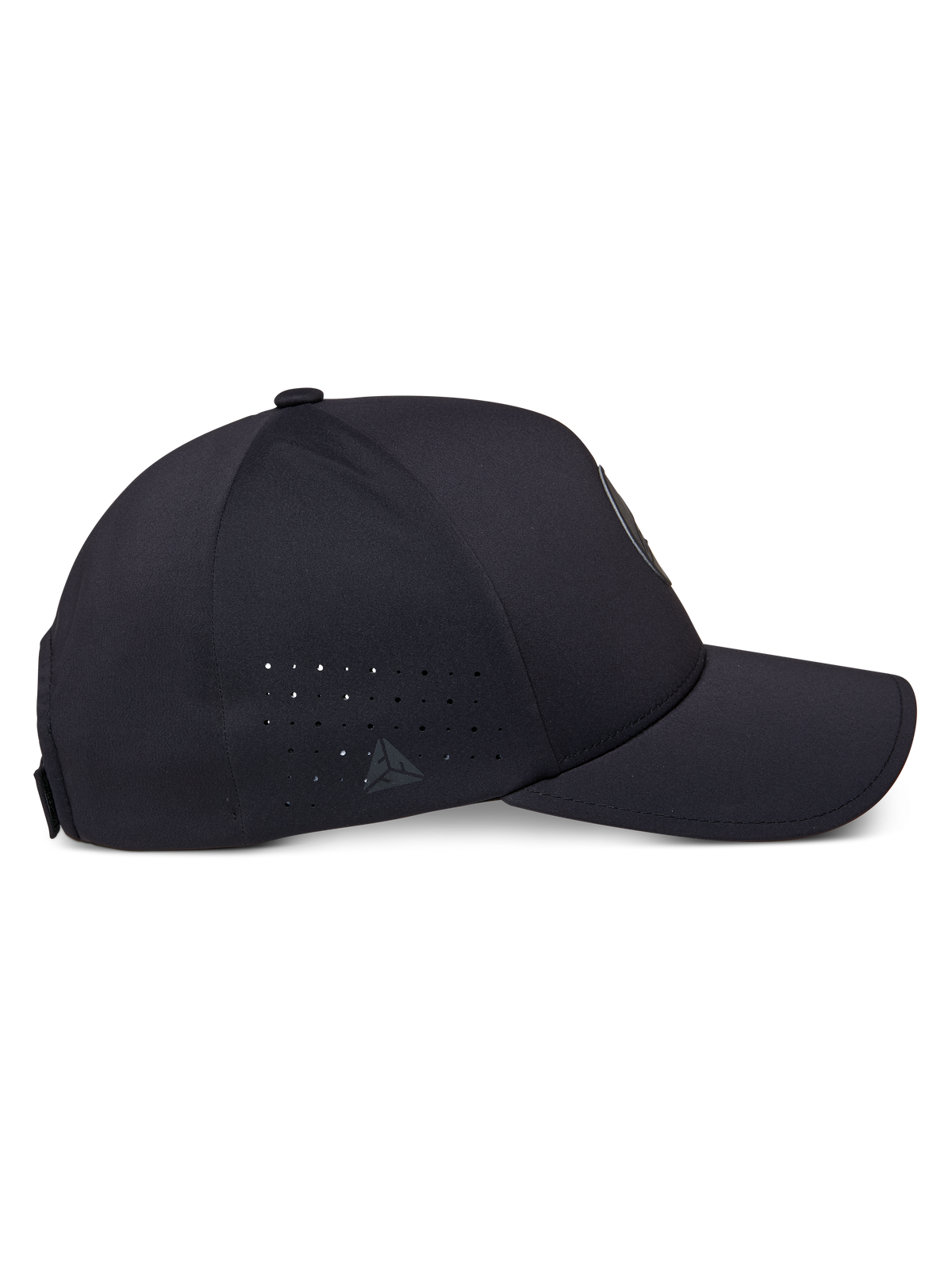 Alpinestars Apex Mütze, Seitenprofil, Schwarz, mit strukturierter Krone und gebogenem Schirm, Perforierungen an den Seitenpaneelen, kleinem reflektierendem Logo und glatter nahtloser Konstruktion für einen cleanen Look