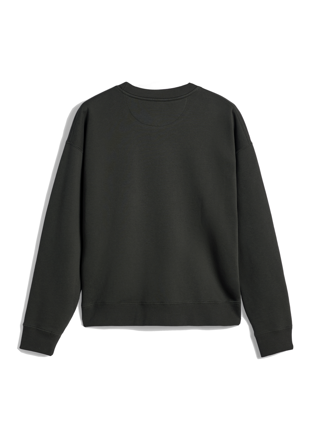 Alpinestars Essentials Ageless Crew, Rundhals-Sweatshirt, Off-Black, Rückansicht mit geripptem Kragen, Bündchen und Saum, hochwertiges Kompakt-Fleece, lässige Streetwear