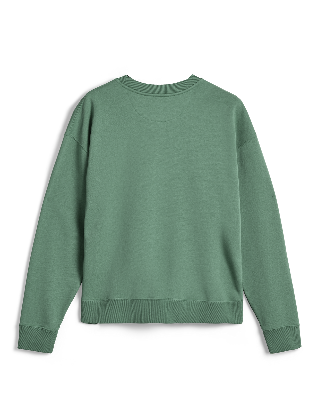 Alpinestars Essentials Ageless Crew, hochwertiges Rundhals-Sweatshirt, Kaktusgrün, Rückansicht mit geripptem Kragen, Bündchen und Saum, einfarbig, lässige Sportbekleidung