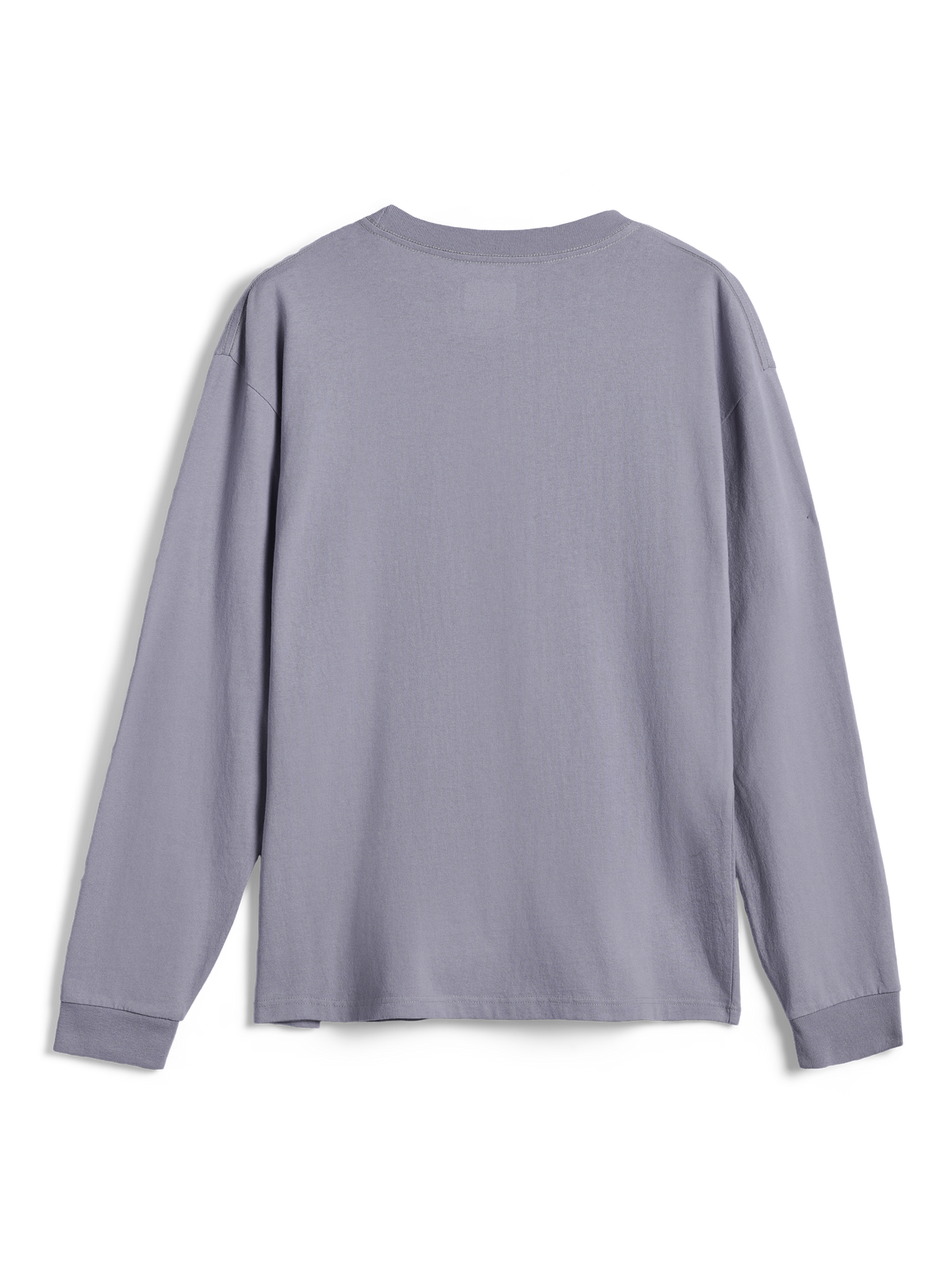 Alpinestars Essentials Ageless LS Tee, Long-Sleeve T-Shirt, Silver, Back View, plain design with ribbed crew neck and cuffs, 100% organic cotton jersey, relaxed contemporary fit