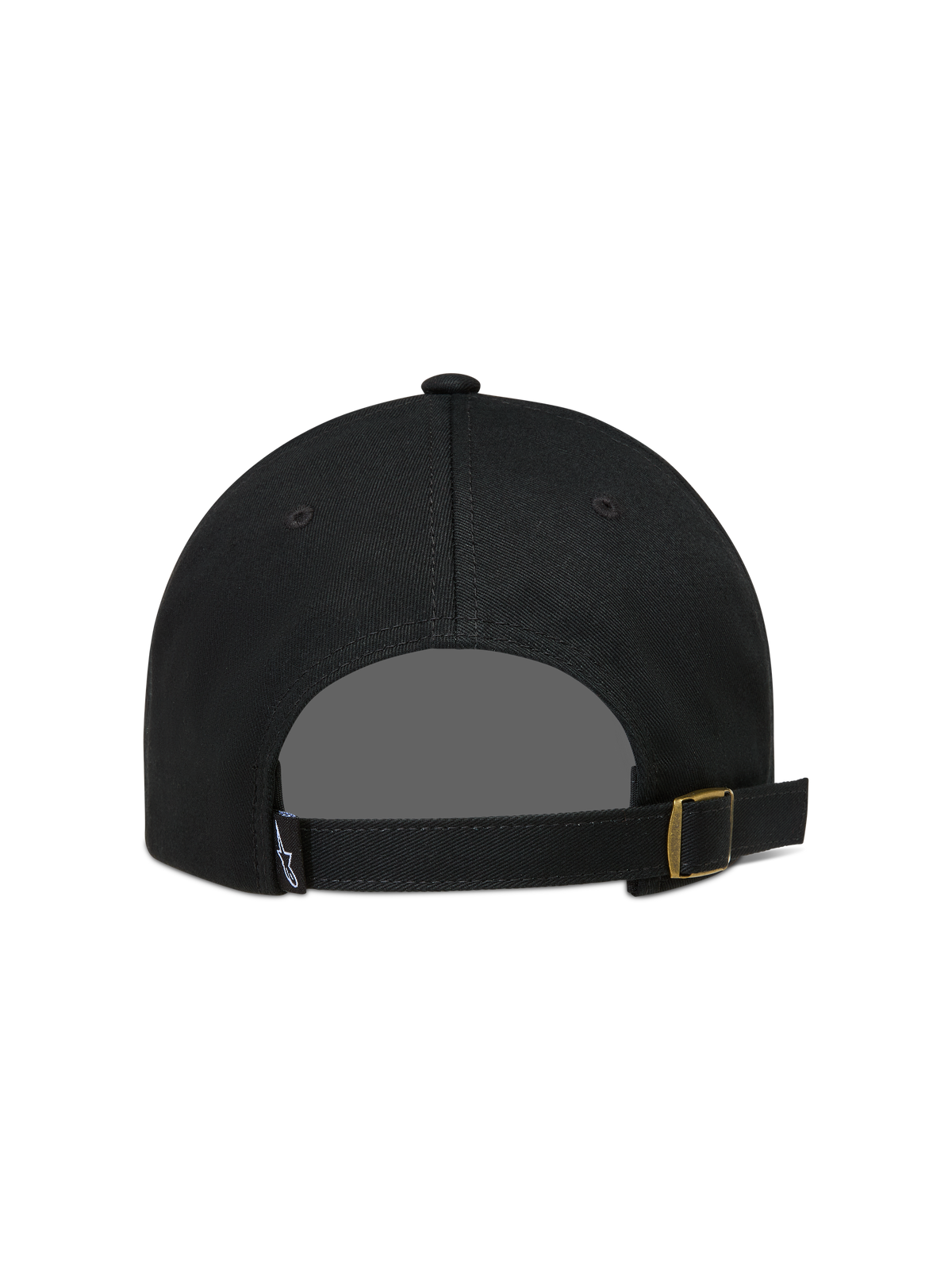 Alpinestars Dylan Dad Kappe, schwarze Sportswear-Kappe aus Twill mit verstellbarem Riemenverschluss und Metallschnalle.