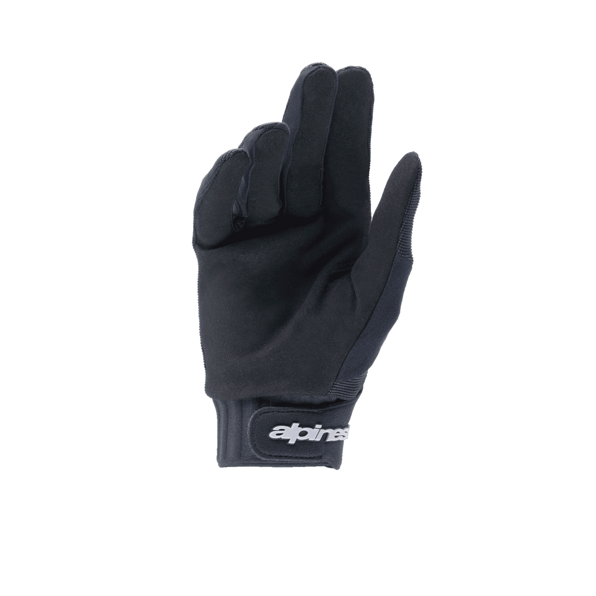 Alpinestars A-Dura Handschuhe, Schwarze MTB-Handschuhe, Handfläche aus synthetischem Wildleder für Grip und Strapazierfähigkeit, Neoprenmanschette mit Klettverschluss am Handgelenk, vielseitige Performance-Ausrüstung für Mountainbiking