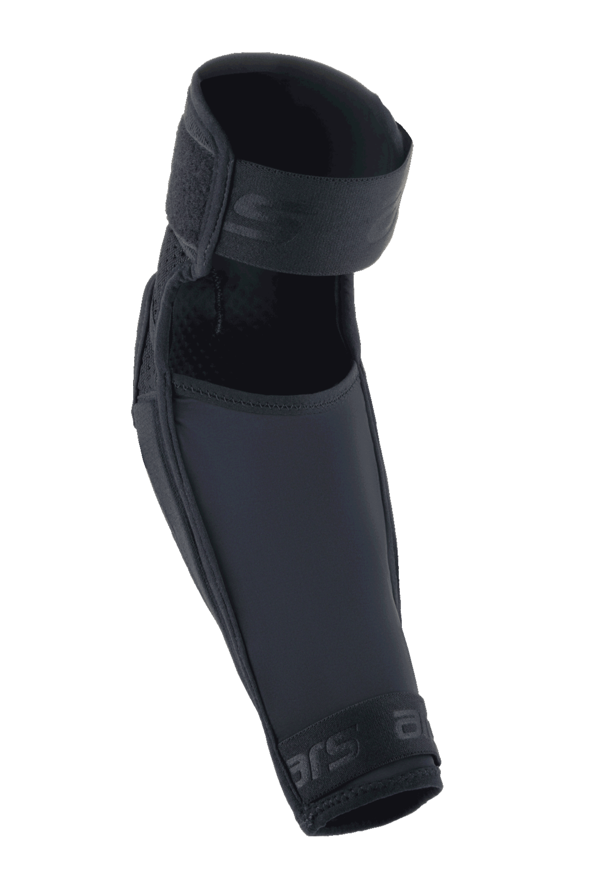 Alpinestars A-Impact Plasma Elite Ellbogenschützer, Schwarz, mit doppeltem Riemenverschluss, vorgeformtem ergonomischem Design, Mesh- und Ripstop-Textilkonstruktion, Hochleistungsschutz für Mountainbike-Fahrten
