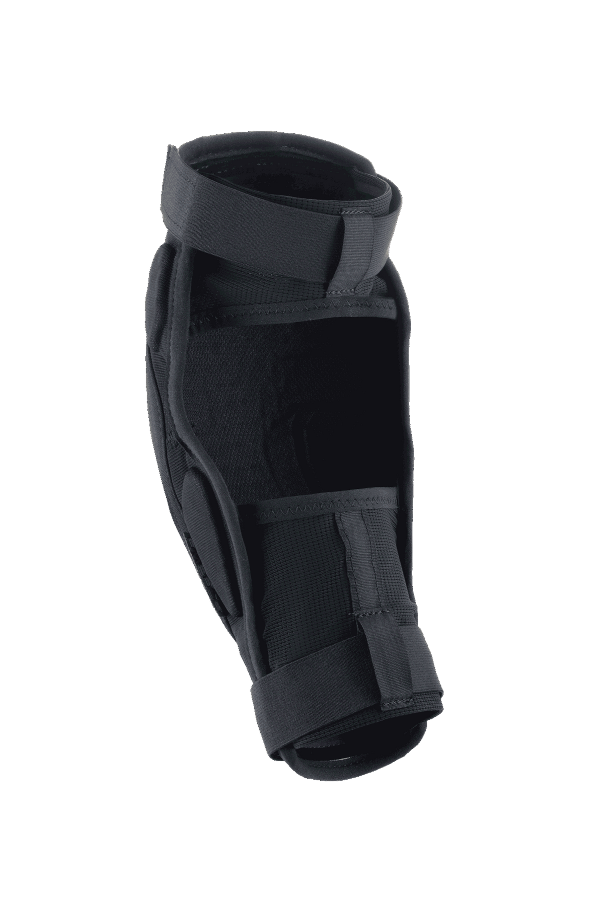 Alpinestars A-Impact Plasma Pro Ellbogenschützer, Schwarz, Rückansicht mit Doppelriemenverschluss und atmungsaktiven Mesh-Einsätzen, ergonomisches Design für Mountainbike-Schutz