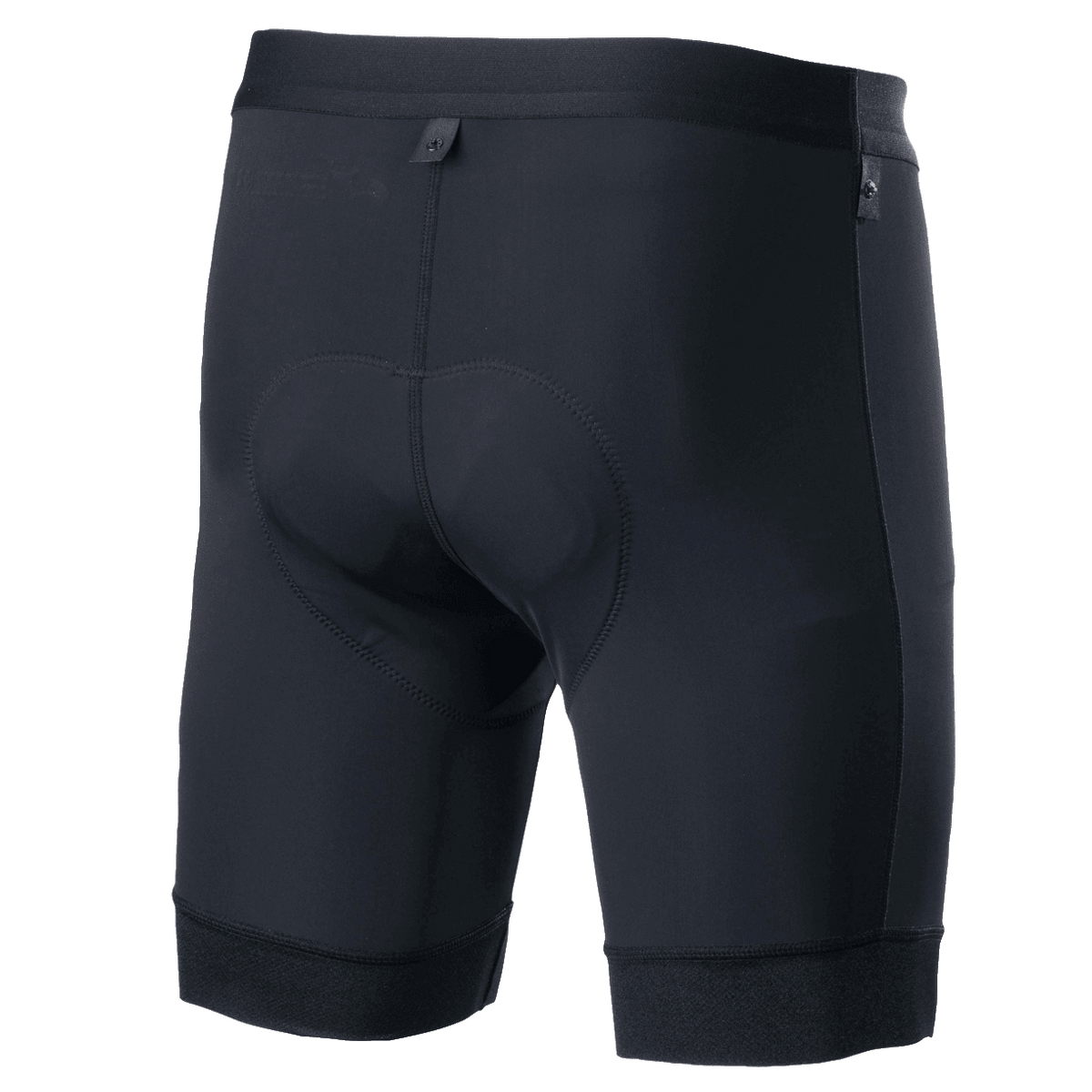 Alpinestars Alps Inner Shorts, Cycling Liner Shorts, Black, rear view featuring integrated chamois padded liner, elasticated waistband, and ergonomic compression fit for mountain biking