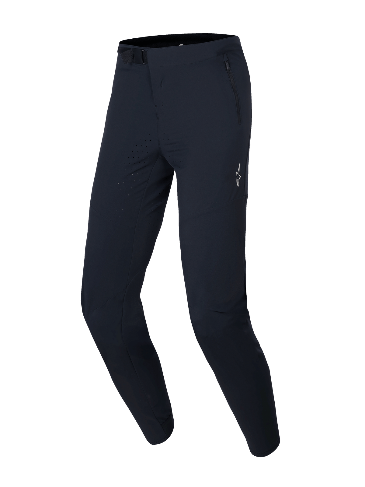 Alpinestars A-Aria Elite Hose, MTB-Fahrradhose, Black Titanium, mit laserperforierter Belüftung an den Oberschenkeln, Magnetschnallenverschluss am Bund und Reißverschlusstaschen für Offroad-Performance.