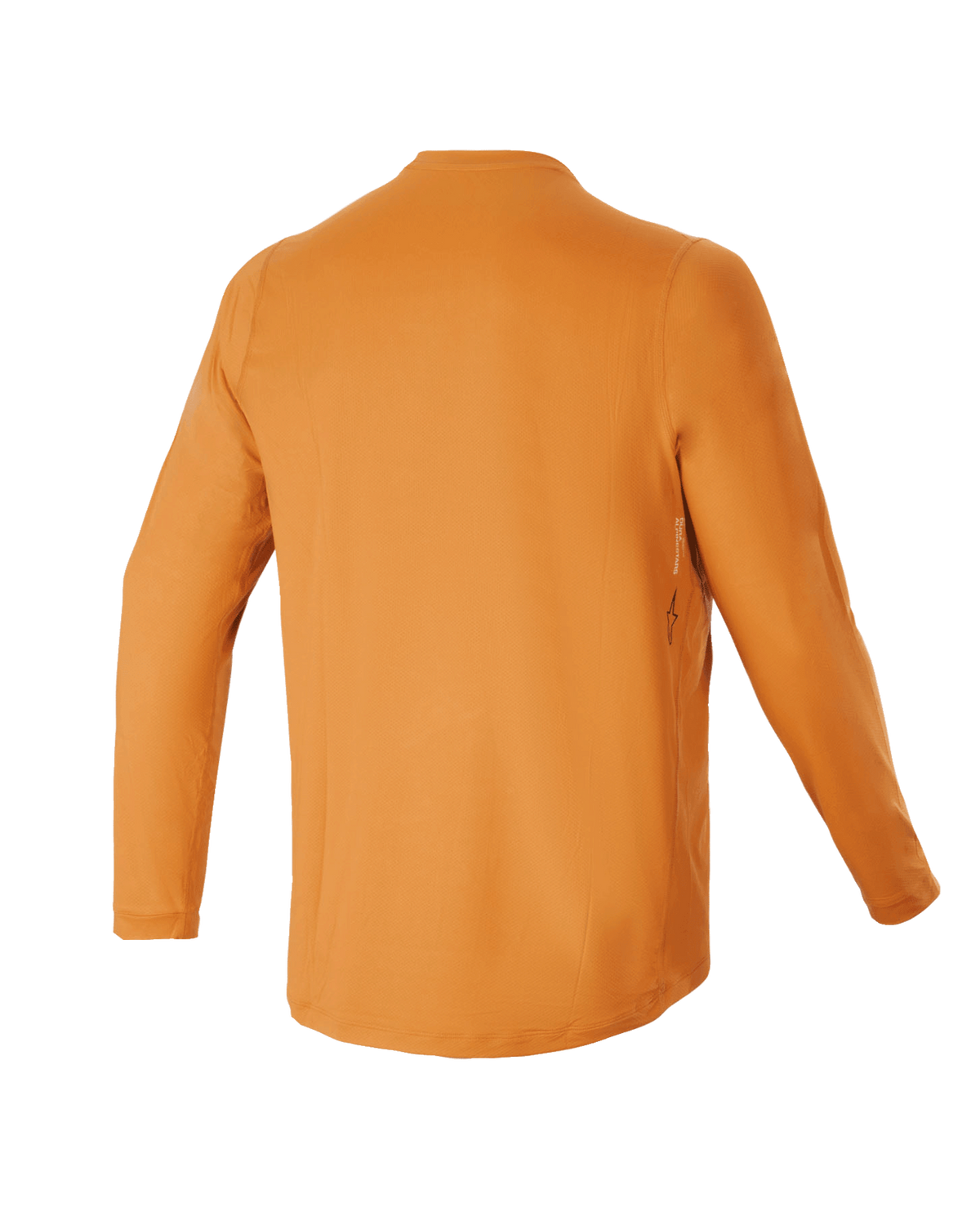 Alpinestars Youth A-Dura Rocker Langarmtrikot, Dunkelgold, Rückansicht mit verlängertem Rückensaum, technisches feuchtigkeitsableitendes Material für Jugend-Mountainbiking
