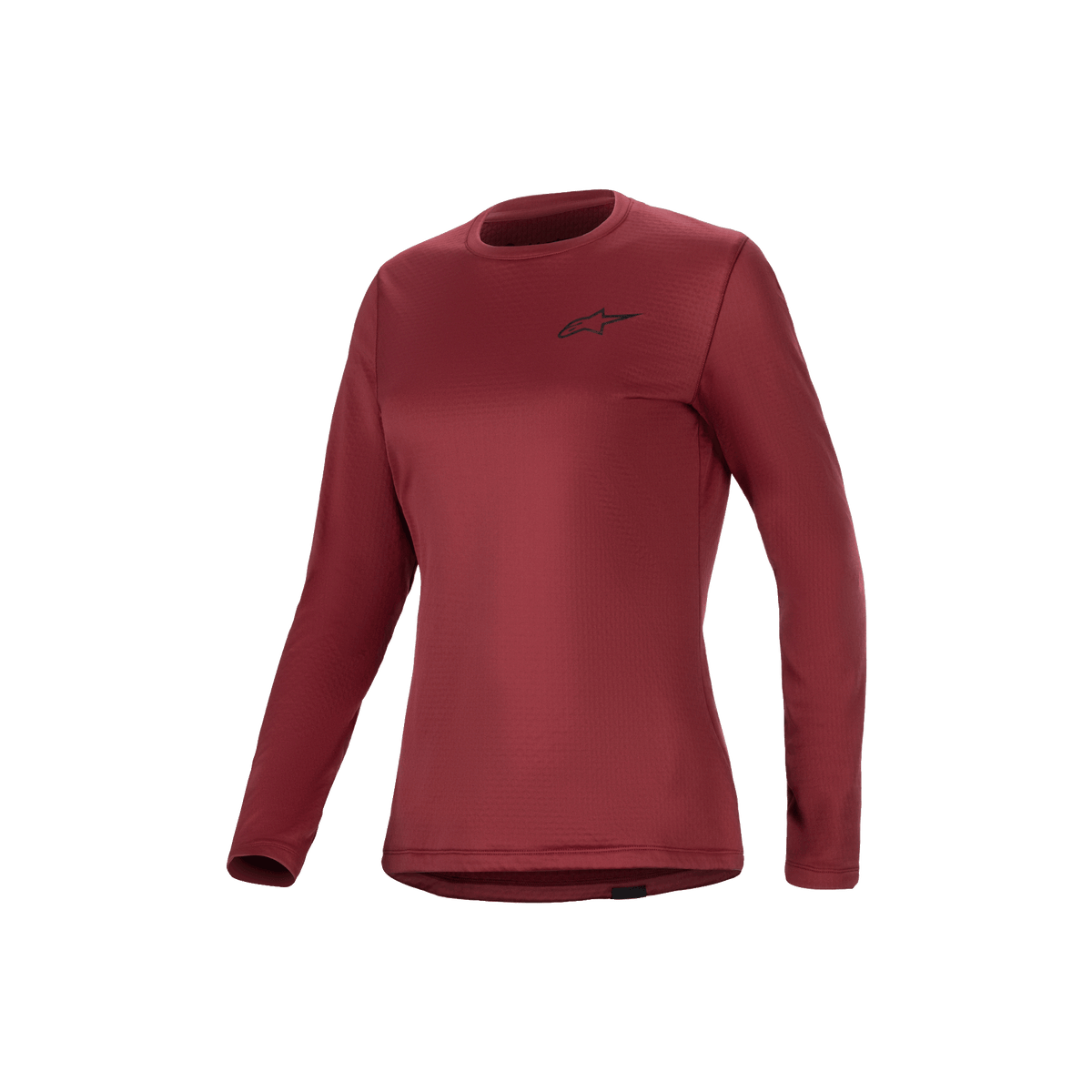 Alpinestars Stella A-Dura Thermo-Trikot, Damen Langarm-Mountainbike-Trikot, Rot, isoliert mit Fleece-Futter und verlängertem Rückenteil