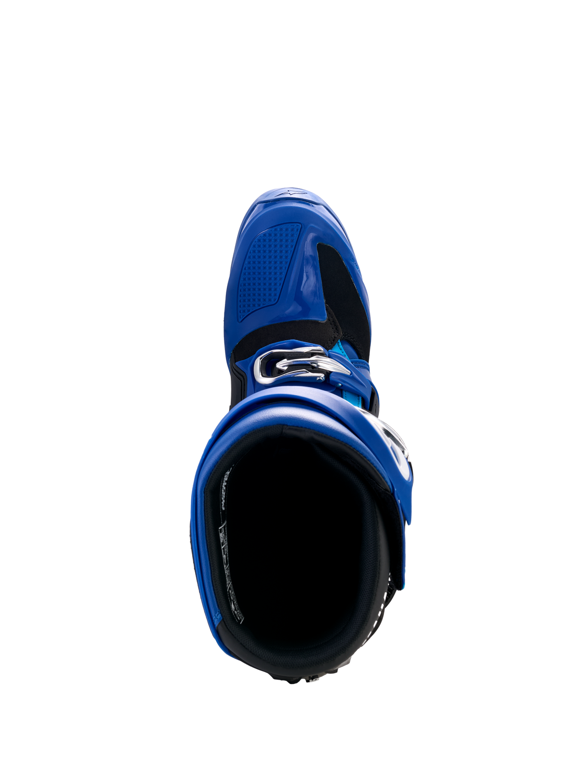 Alpinestars Yamaha Tech 7 Stiefel, Motocross-Stiefel, Blau, Schwarz und Weiß, Draufsicht mit Innenöffnung und verstellbarem Schnallensystem, Hochleistungs-Schutzausrüstung für den Offroad-Rennsport