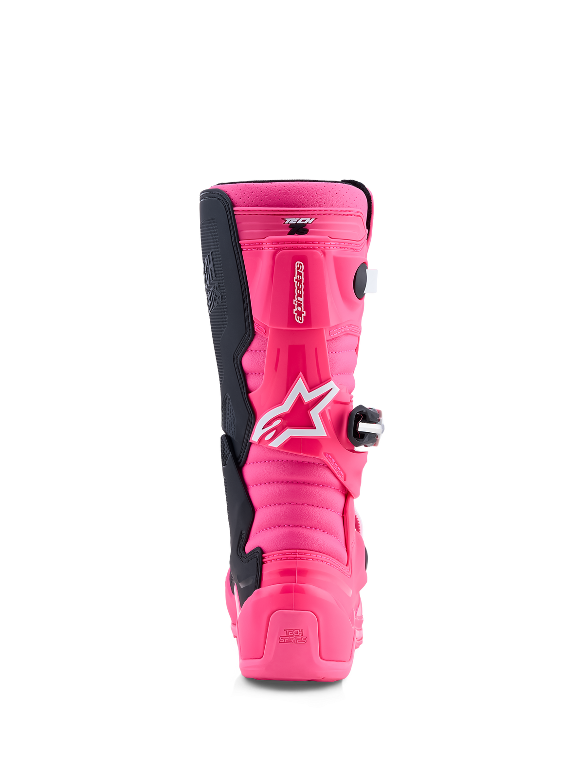 Alpinestars Tech 7S Jugend-Stiefel, Motocross-Stiefel in Pink und Schwarz, mit TPU-Schutz und Pivot-System, CE-zertifiziert