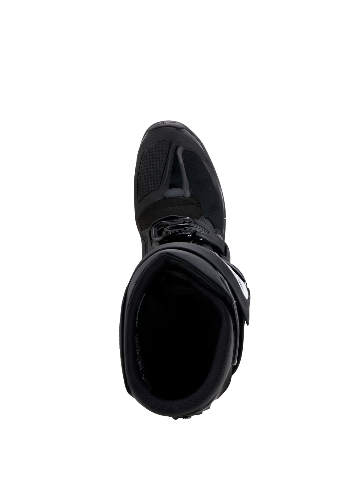 Alpinestars Tech 7 Enduro Gore-Tex Boots, black and gray waterproof off-road boots with a reinforced TPU shifter area.