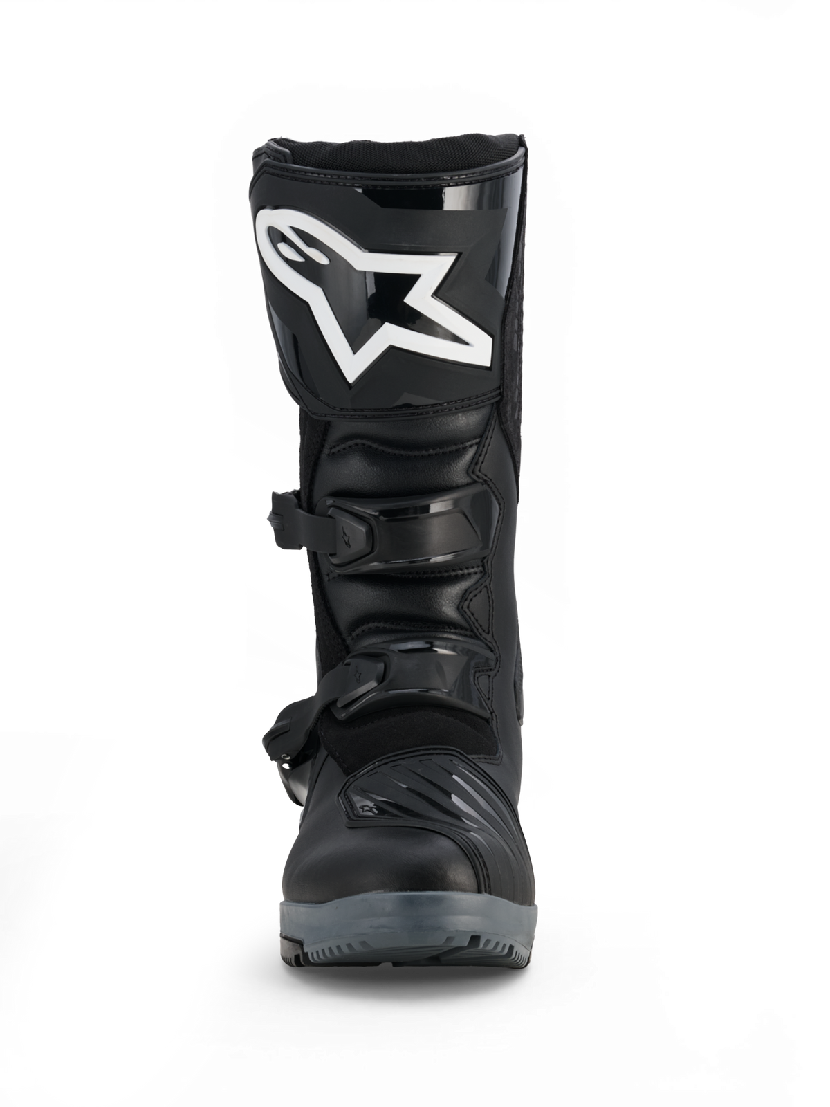Alpinestars Corozal V2 Adventure Drystar® Stiefel, schwarze Motorradstiefel für Adventure-Fahrten mit Schienbeinplatte, verstellbaren Schnallen und robuster All-Terrain-Sohle.
