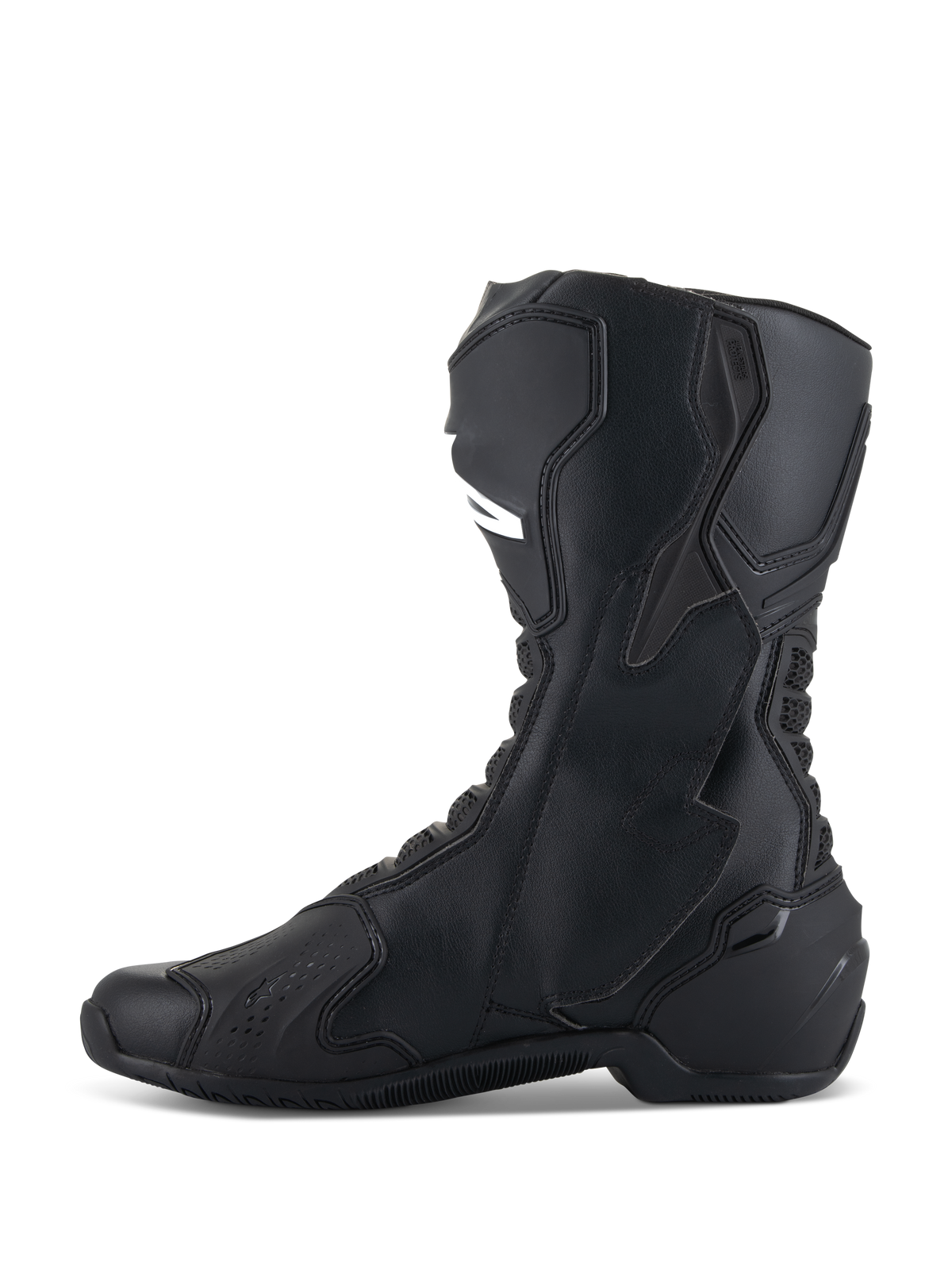 Alpinestars SMX-6 V3 Stiefel, Schwarz, Performance-Motorradstiefel, Seitenprofil mit TPU-Schienbeinschutz und biomechanischer Knöchelstütze, Mikrofaser-Konstruktion mit stromlinienförmigem Racing-Design