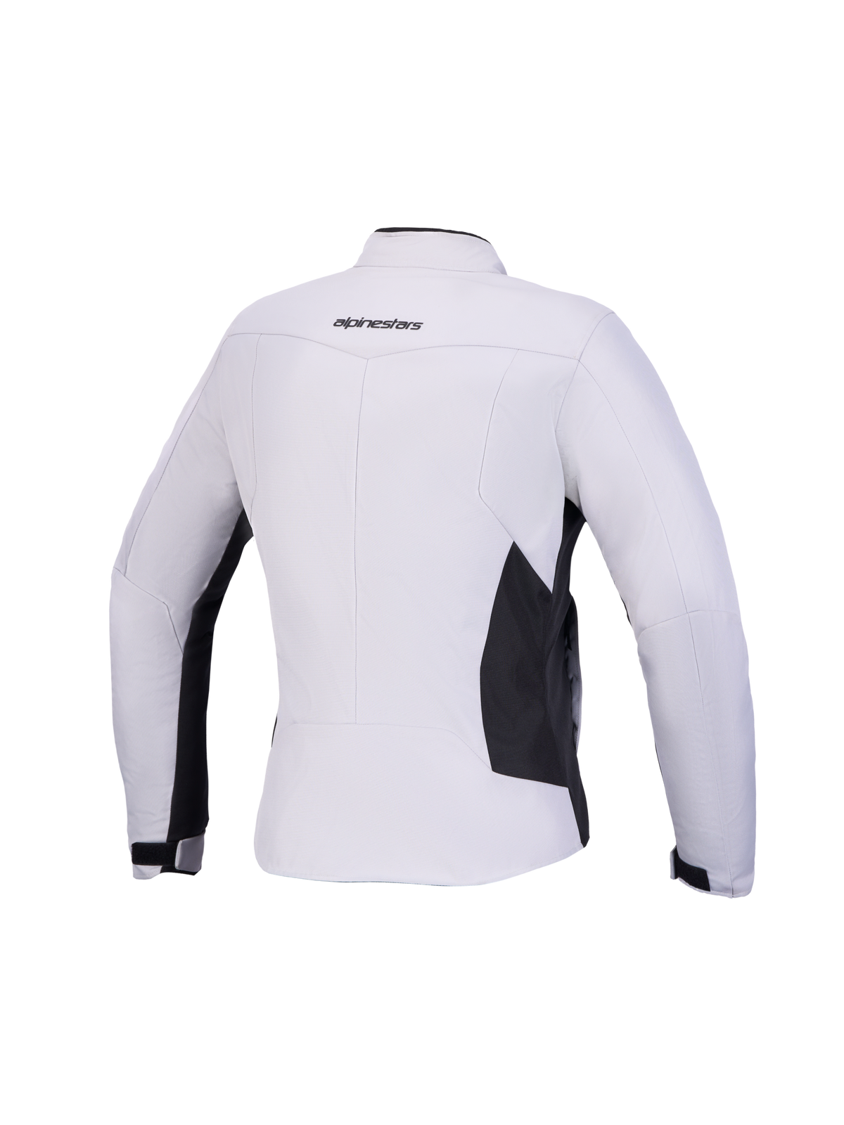 Alpinestars Stella C 1 Waterproof Jacke, Damen-Motorradjacke, Eisgrau und Schwarz, Rückansicht mit Alpinestars-Logo