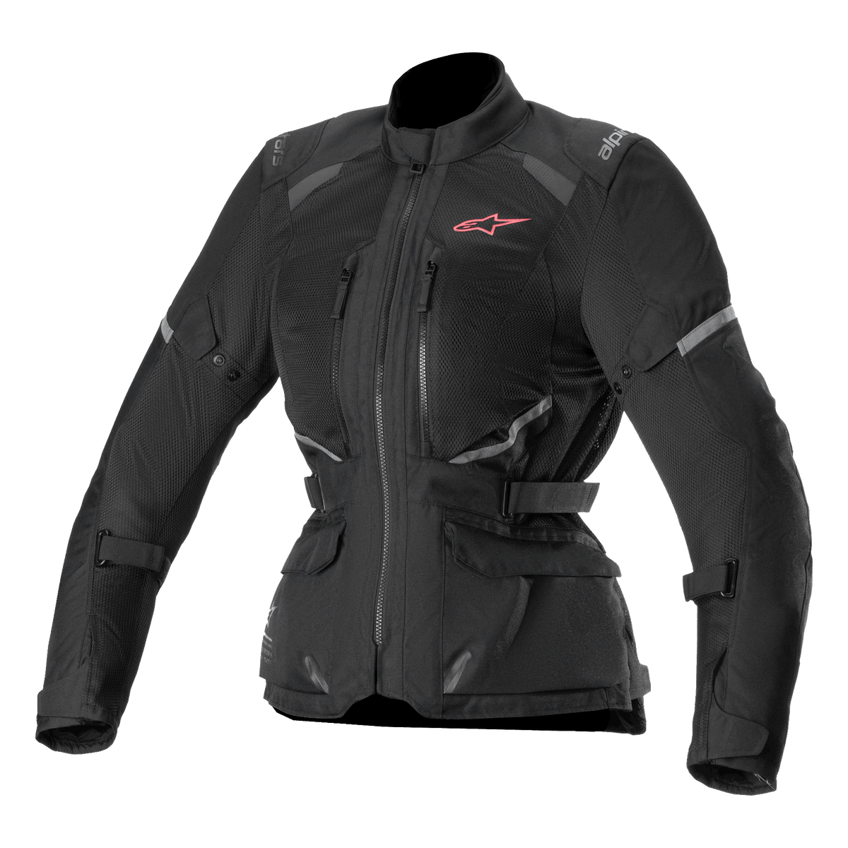 Alpinestars Stella Andes Air Drystar Jacke, Damen-Motorradtouringjacke, Schwarz, CE-zertifizierte Textiljacke mit Mesh-Belüftung