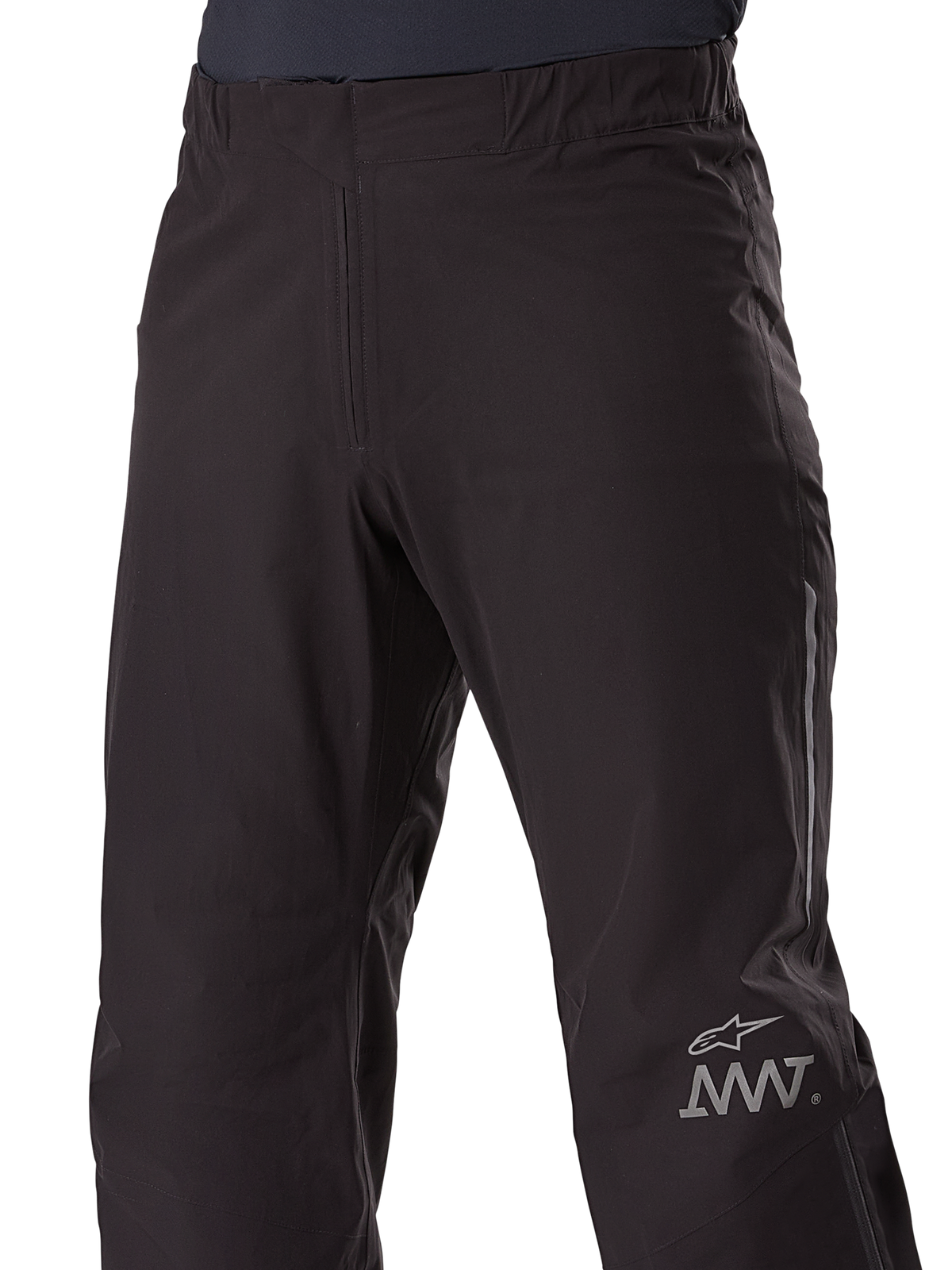 Alpinestars AMT-8 Stretch Drystar® XF Innenhose, Motorradhosen-Innenfutter, Schwarz, mit Alpinestars-Stern und AMT-Logo auf dem Bein, elastischem Bund und schlichter, wasserdichter Textilkonstruktion