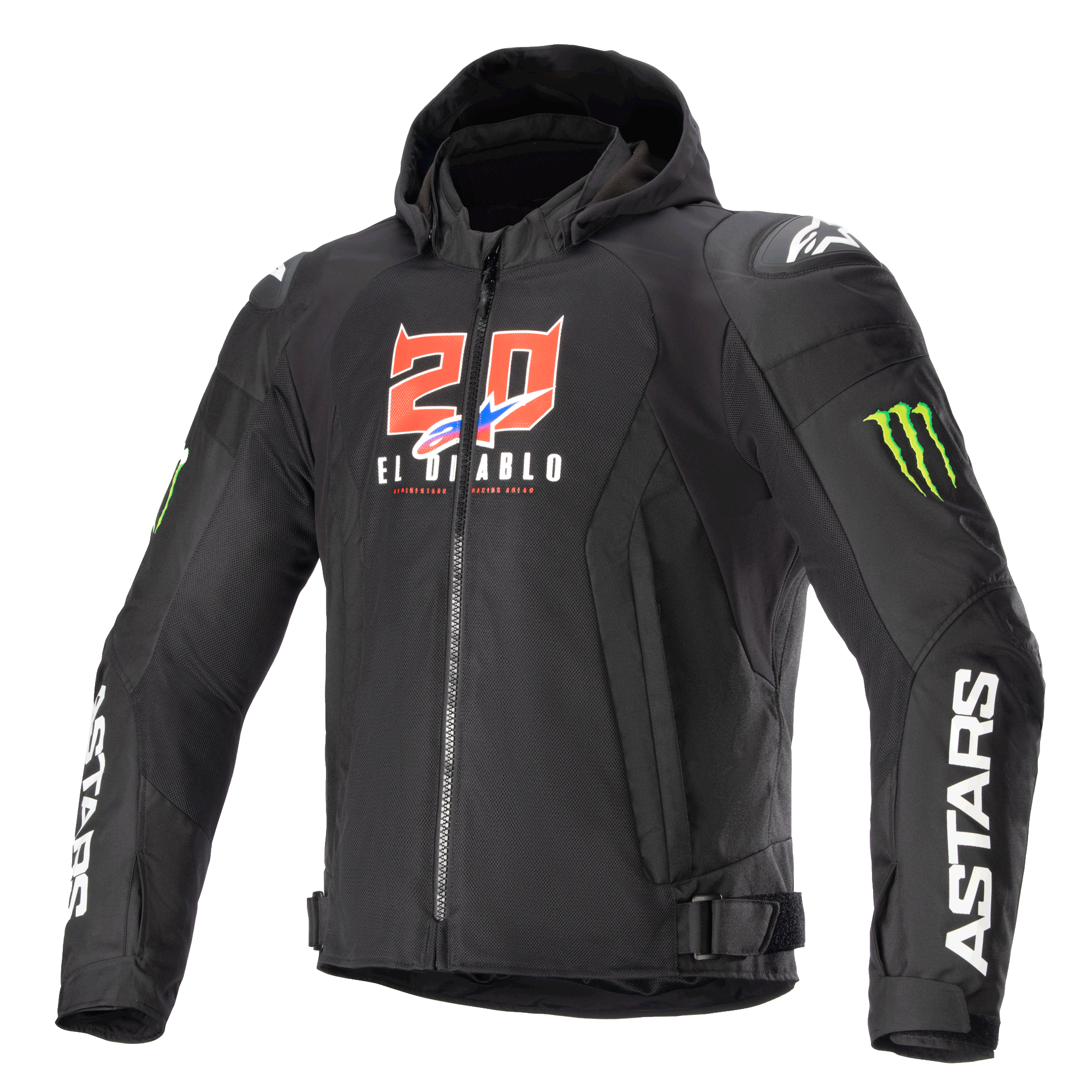 FQ20 Zaca Air Monster - Black Motorcycle Jacket | Alpinestars® FQ20 Zaca Air Monster - Black Motorcycle Jacket | Alpinestars®