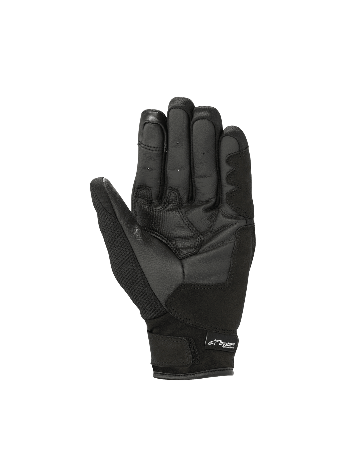 Alpinestars Stella S-Max Drystar Damen-Motorradhandschuhe mit wasserdichter Lederhandfläche in Schwarz und Anthrazit.