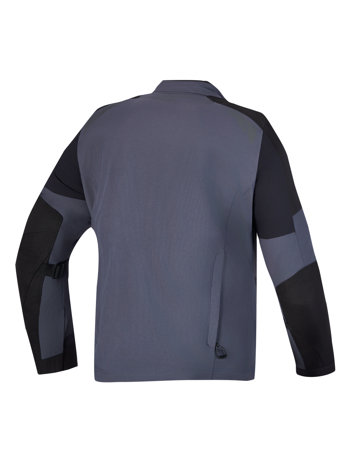 Alpinestars Arenis Gore-Tex Jacke, Adventure-Touring-Motorradjacke in Schwarz und Dunkelgrau, Rückansicht mit wasserdichter laminierter Konstruktion
