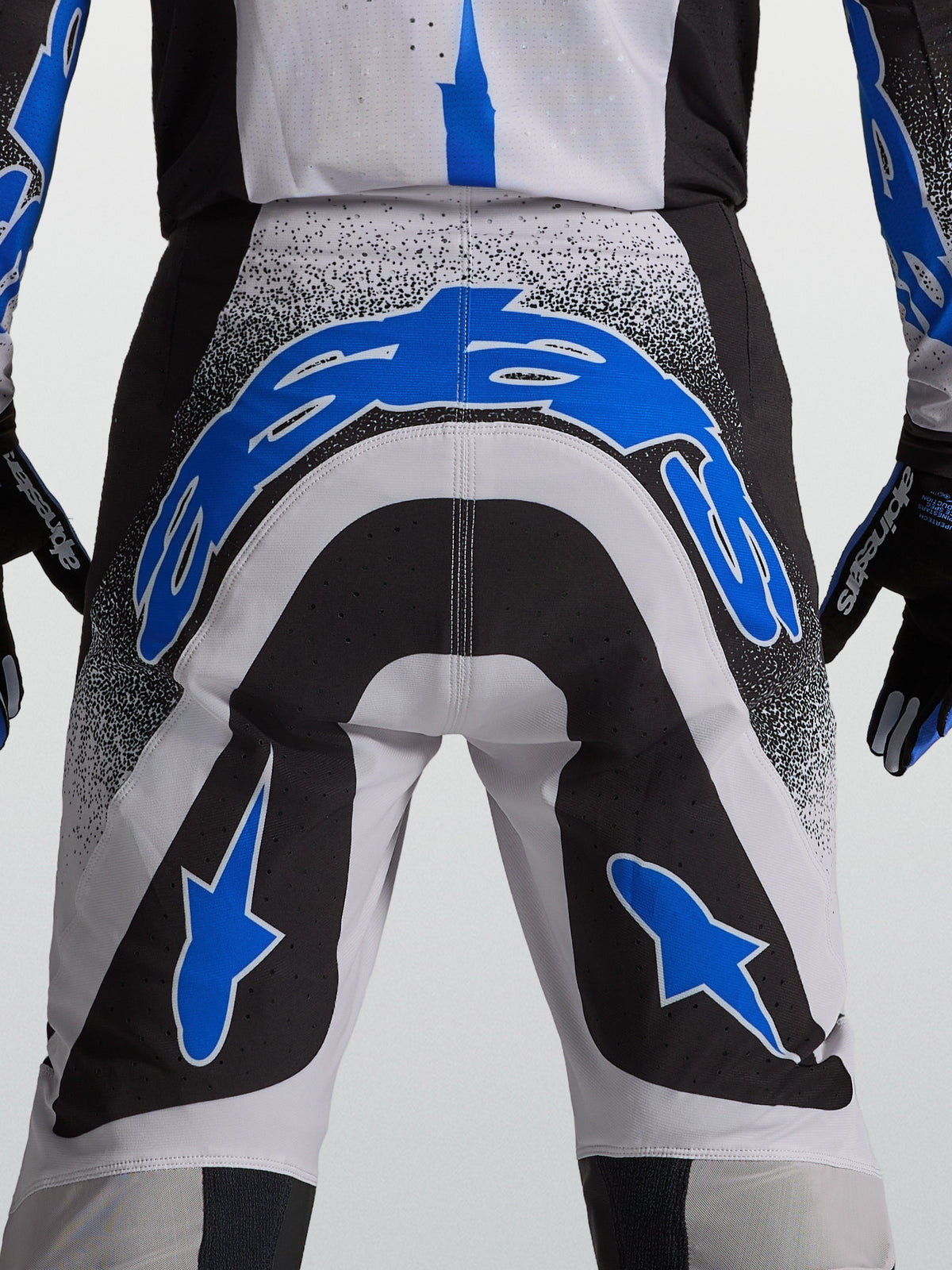 Alpinestars Supertech Hiten AFD Hose für Herren, Blau und Schwarz, Motocrosshose mit athletischer Passform und Stretcheinsätzen.