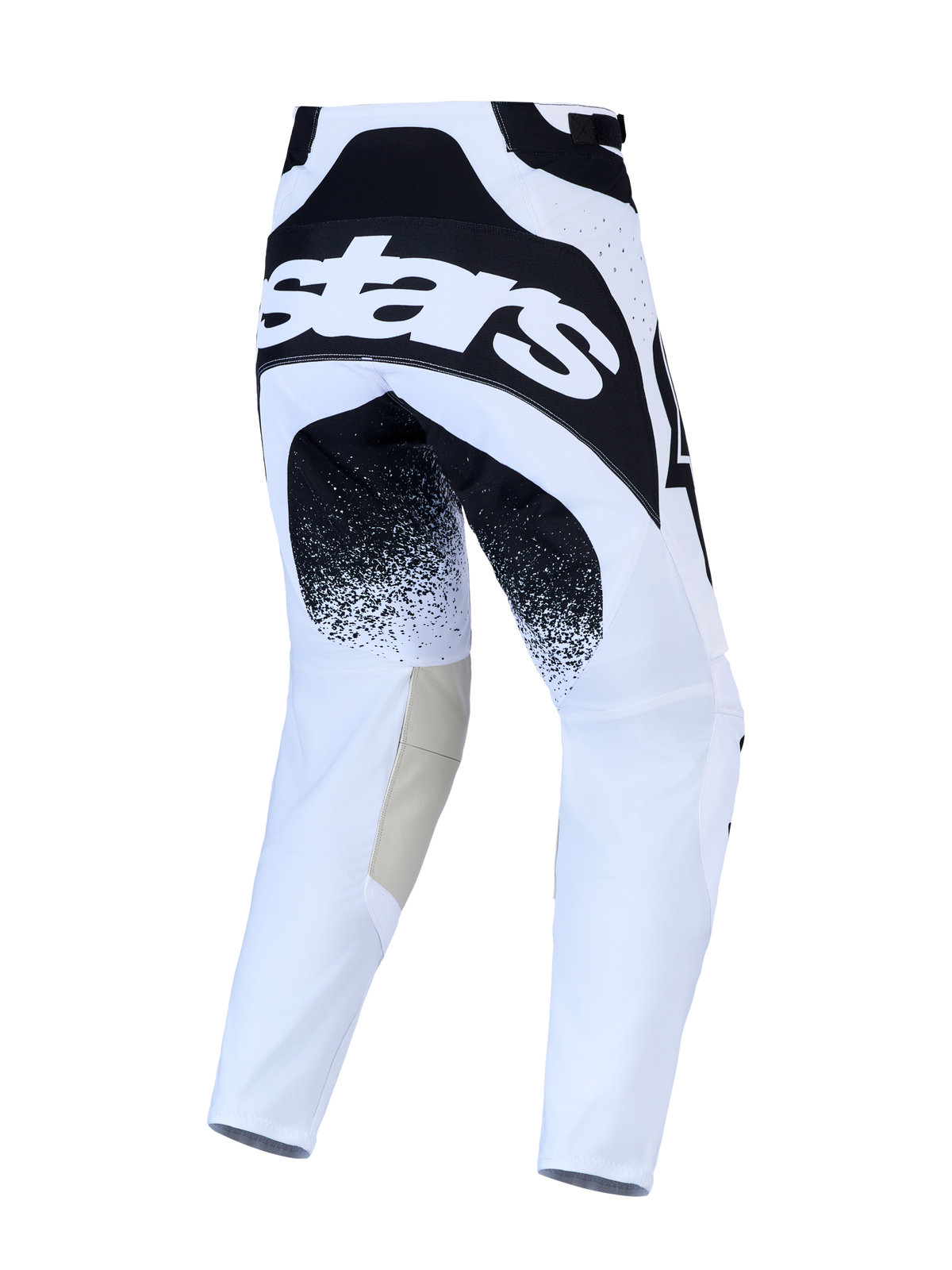 Alpinestars Techstar Swan Hose, MX-Hose für Herren in Weiß und Schwarz, Race-Fit-Stretch-Chassis mit Leder-Innenknien.