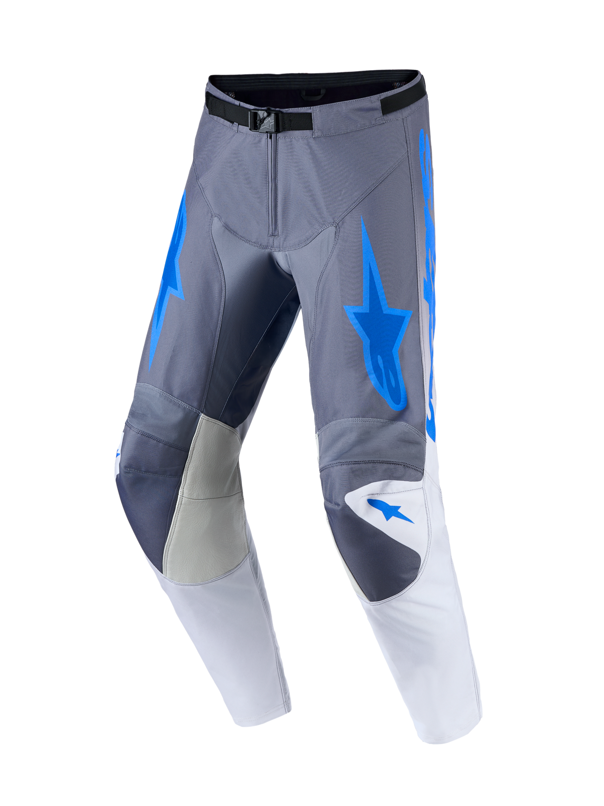 Alpinestars Racer Amber Hose, Motocross-Hose für Herren, Grau und UCLA Blau, mit verstärkten Lederknieeinsätzen für optimale Offroad-Performance
