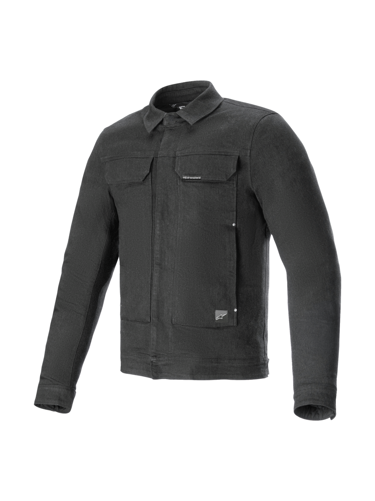 Alpinestars Garage Jacke, Motorradjacke im Urban-Stil, Rauchgrau, Stretch-Baumwoll-Denim mit CE Level 1 Schutz, Tech-Air® 3 Ready.