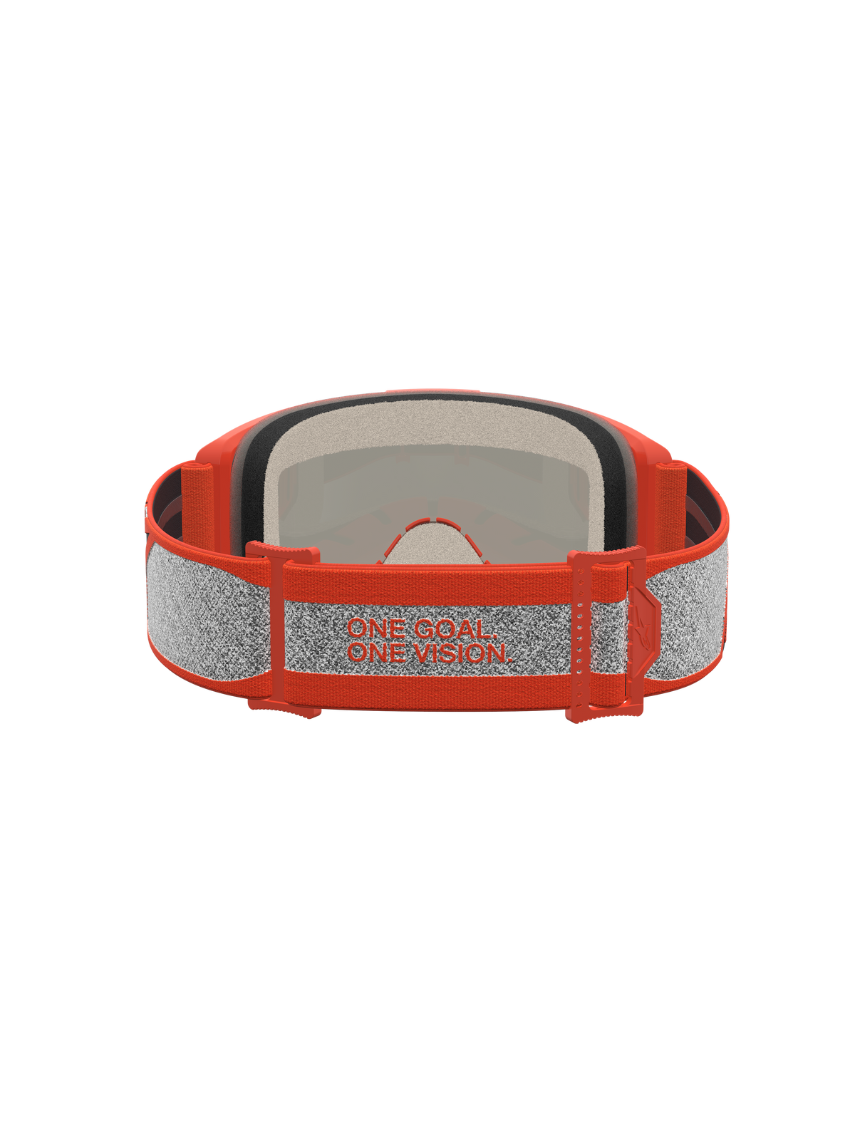 Alpinestars Vision 5 Schutzbrille Rora, Orange und Silber, mit "One Goal. One Vision." Motto und weichem Gesichtsschaum.
