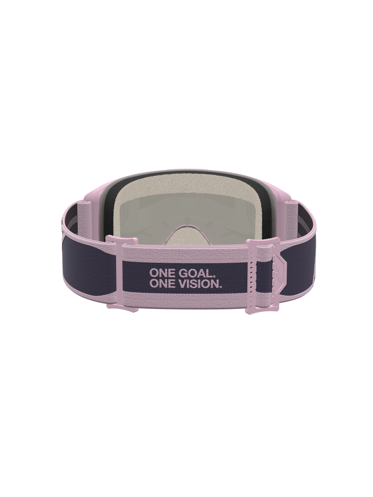 Alpinestars Vision 5 Rora Goggles, Motocross Goggles, Graystone and Pink, wide strap with ONE GOAL. ONE VISION. branding.