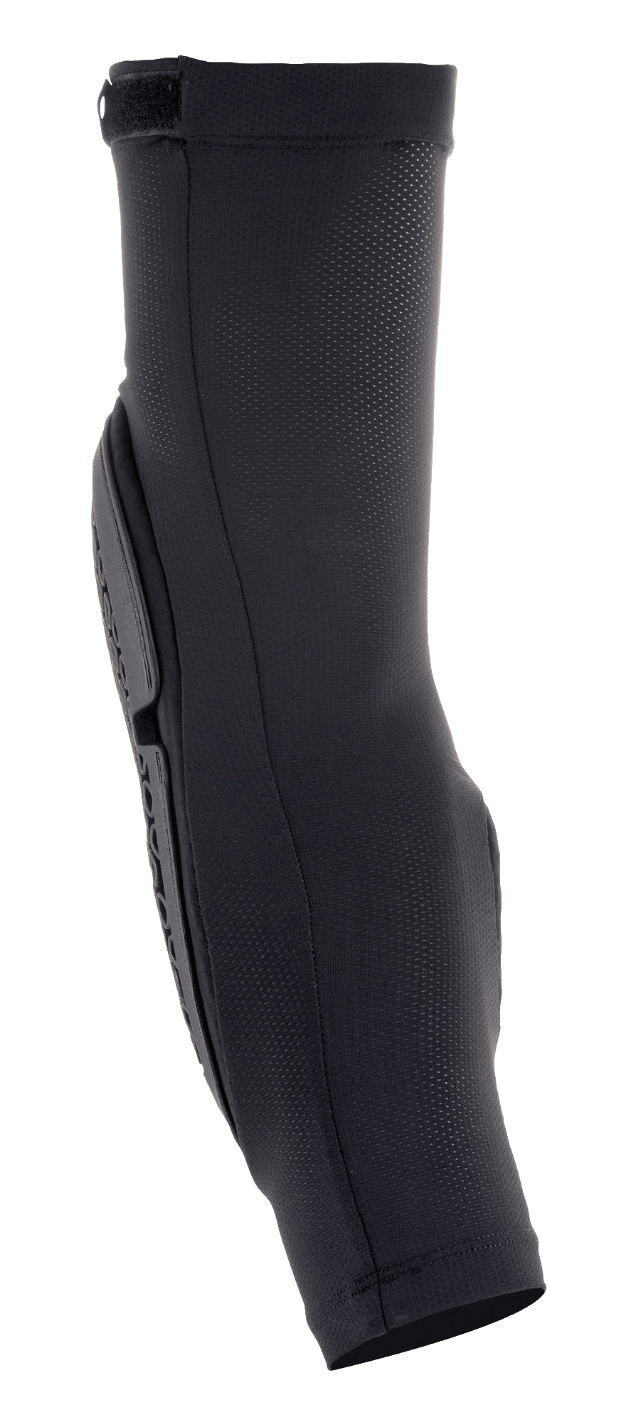 Alpinestars Bionic Flex Ellbogenschützer, Motocross-Ellbogenschutz, Schwarz, Seitenansicht, atmungsaktiver Stretch-Mesh-Ärmel, ergonomisch profilierte Protektorplatte, Slip-on-Design für Aufprallschutz