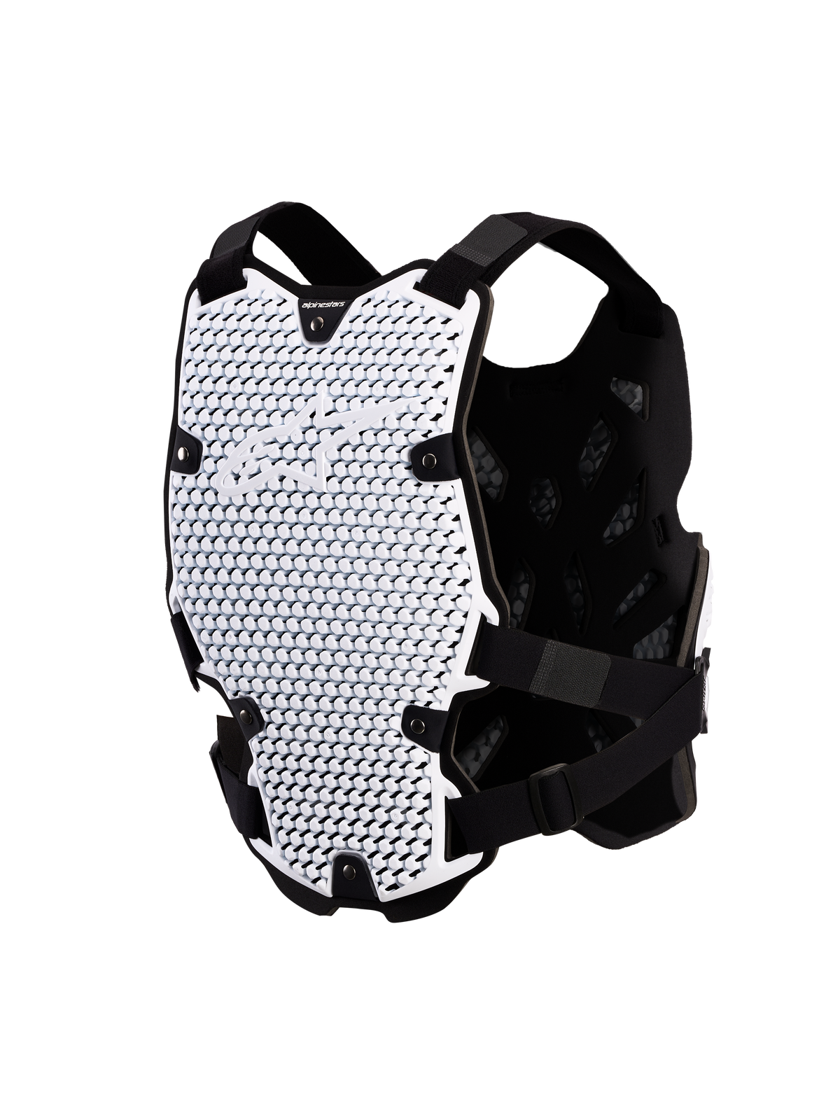 Alpinestars Bionic Action Brustschutz, Motocross-Körperschutz, Weiß und Schwarz, CE-zertifiziert, mit A-Morph Technology.