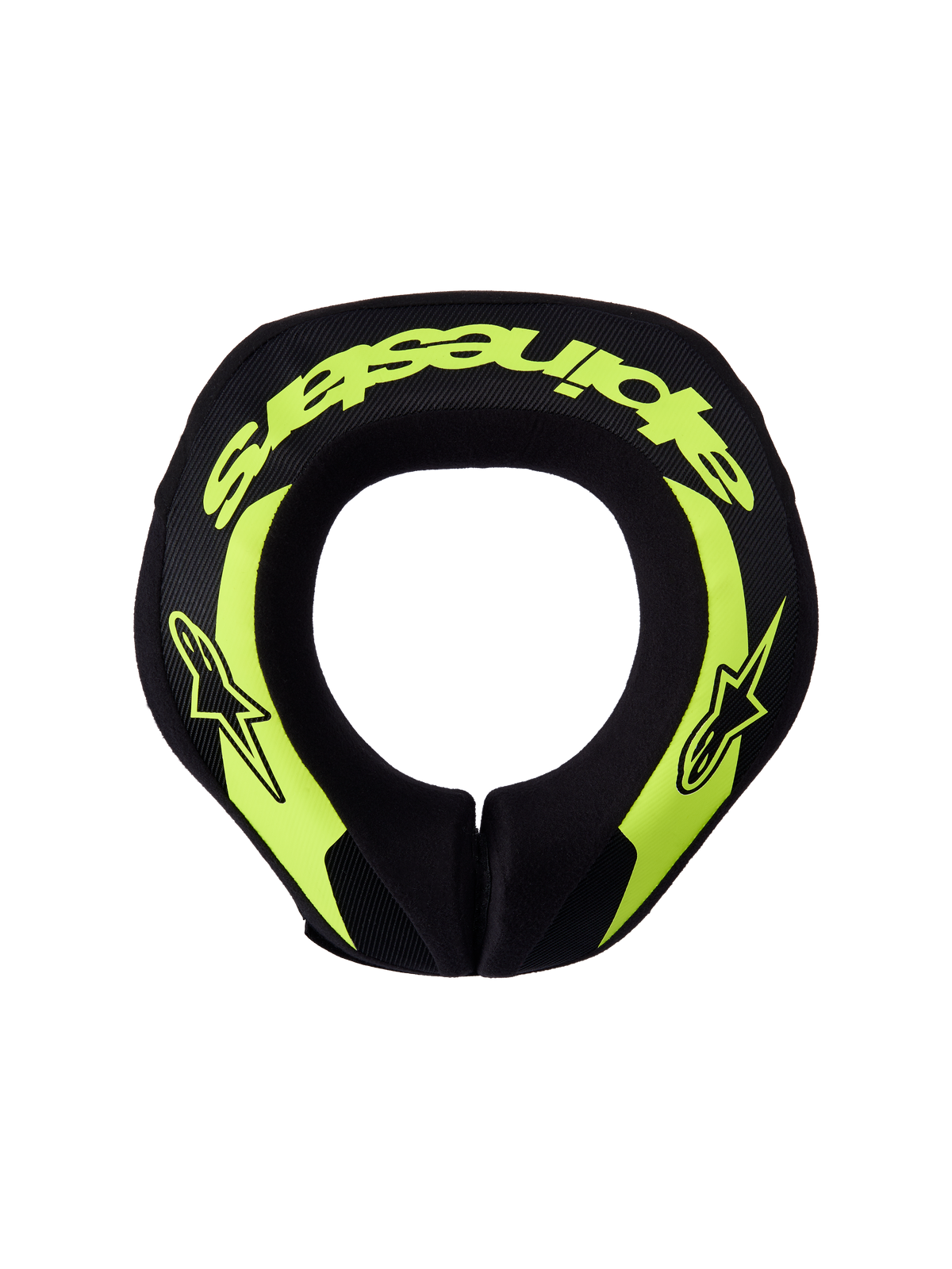 Alpinestars Sequence Jugend-Nackenprotektor, ergonomischer Motocross-Nackenschutz für Kinder, Schwarz und Fluorgelb, CE-zertifizierte Schutzausrüstung für Karting und MTB