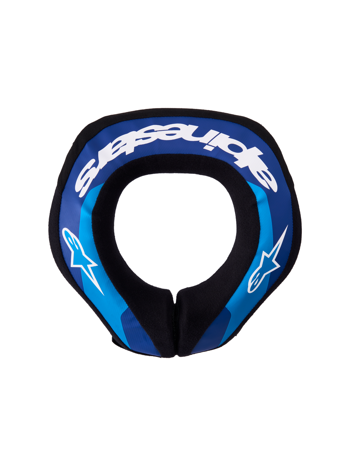 Alpinestars Sequence Jugend-Nackenprotektor, blau-weißer Motocross-Nackenschutz mit doppeldichtem Kern für Junior-Fahrer.