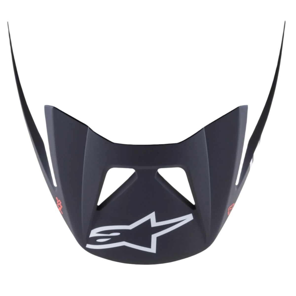 Alpinestars Visier Vector Tech A1, Ersatzvisier für Radsporthelme, Schwarz Hellgrau Matt, mit weißem A-Star-Logo auf der Vorderseite, robuste Kunststoffkonstruktion für den MTB-Trail- und Enduro-Einsatz