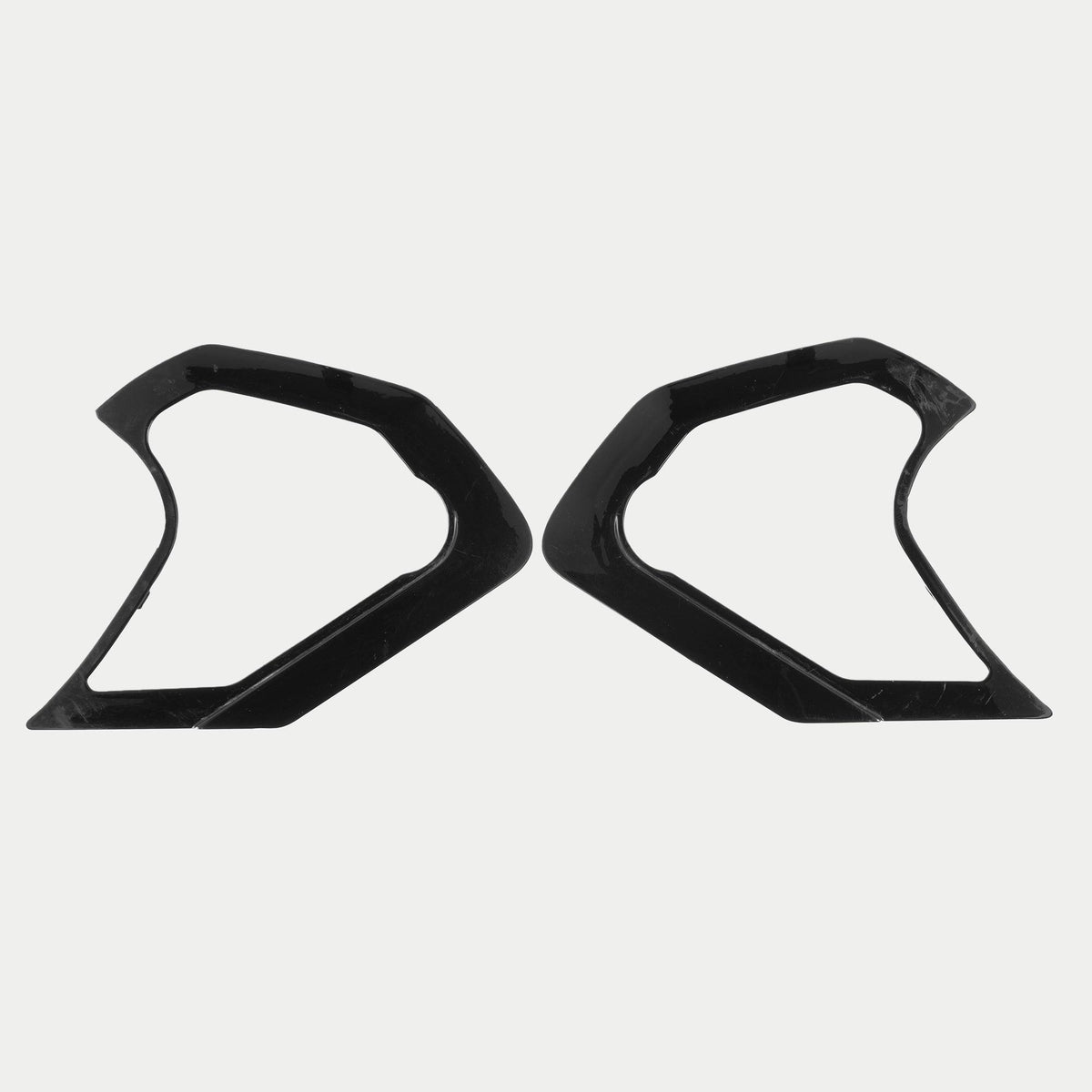 Alpinestars Supertech R10 Visiermechanismusabdeckung, Helm-Zubehör, Schwarz Glänzend, Paar schlanker, kantiger Kunststoffabdeckungen für den Visiermechanismus, Hochglanz-Finish, offizielles Ersatzteil für S-R10 Helme