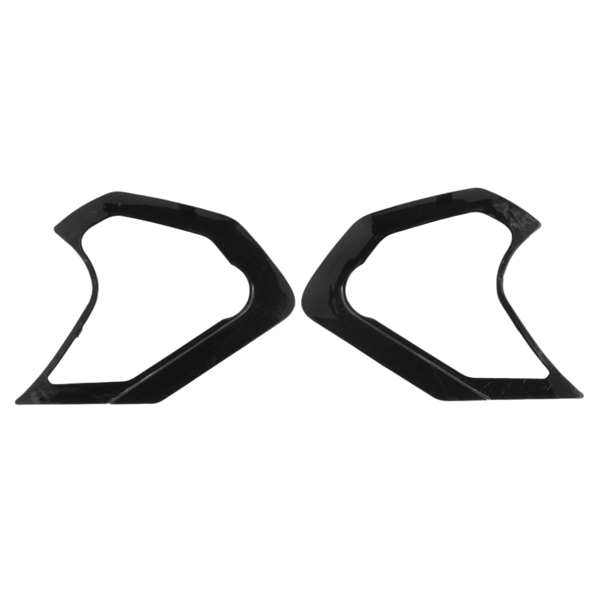 Alpinestars Supertech R10 Visiermechanismusabdeckung, Schwarz glänzend, Paar Kunststoff-Ersatzkomponenten für den Visiermechanismus, geometrische Form mit Ausschnitten, offizielles Ersatzteil für S-R10 Helme