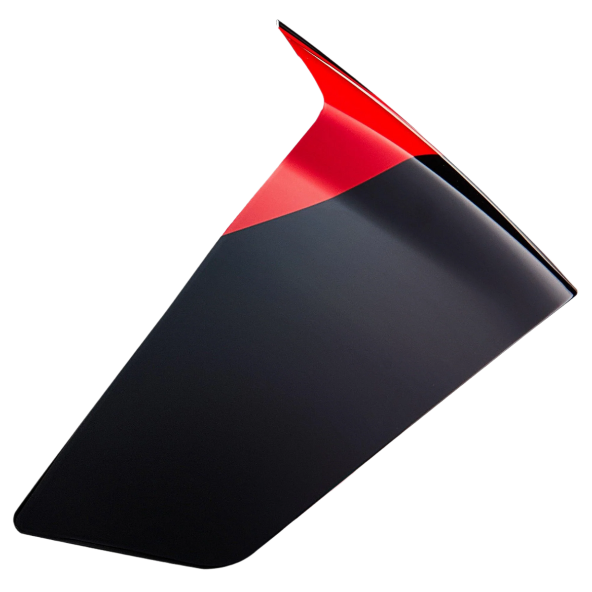 Alpinestars Supertech R10 Element Rennspoiler, Helmzubehör, Glänzendes Schwarz und Leuchtendes Rot, aerodynamisches Ersatzteil für S-R10 Helme, schlankes, spitz zulaufendes Profil