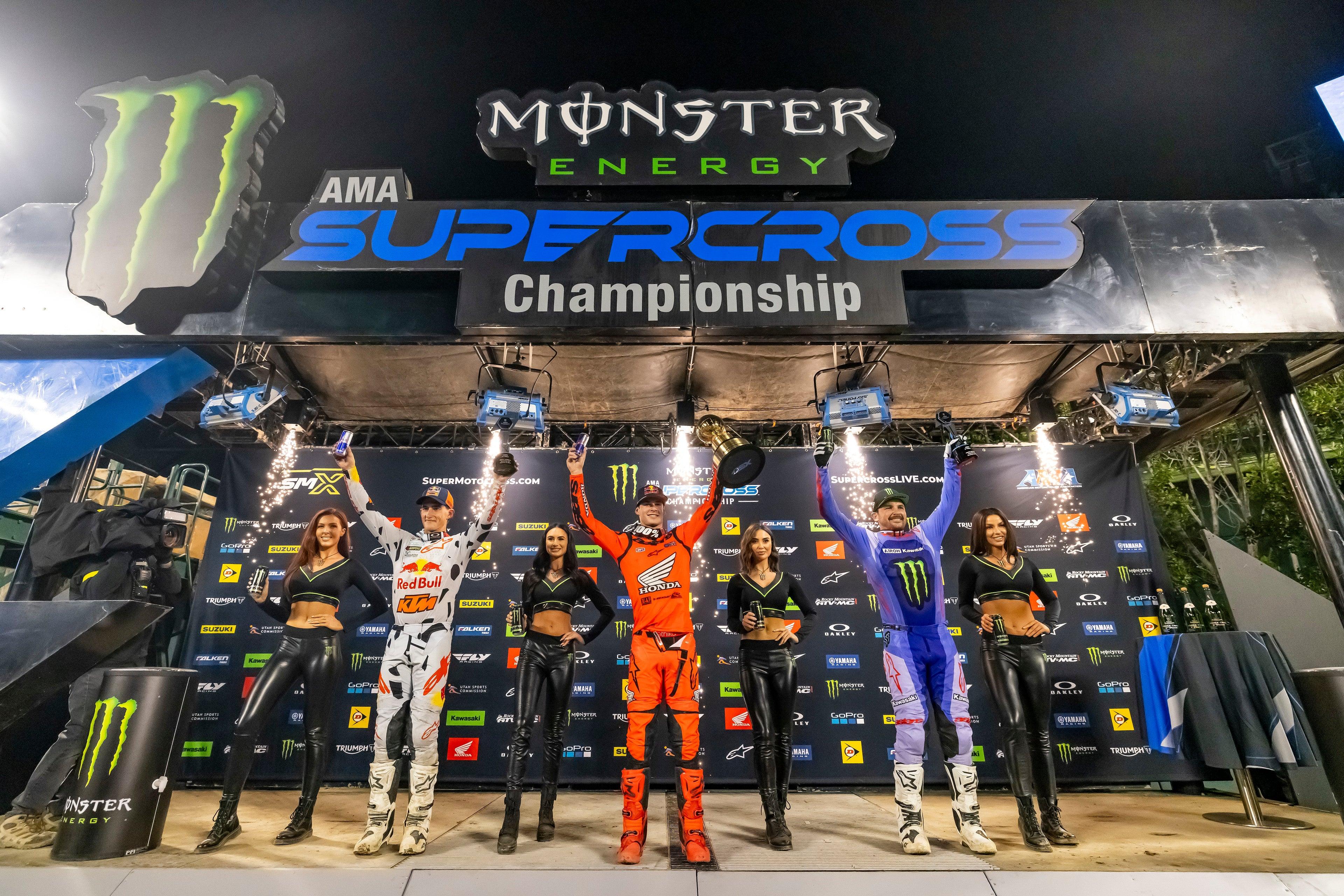 ALPINESTARS TOP NINE LOCK-OUT AS JETT LAWRENCE DOMINATES 450SX OPENER AT ANAHEIM 1 IN CALIFORNIA