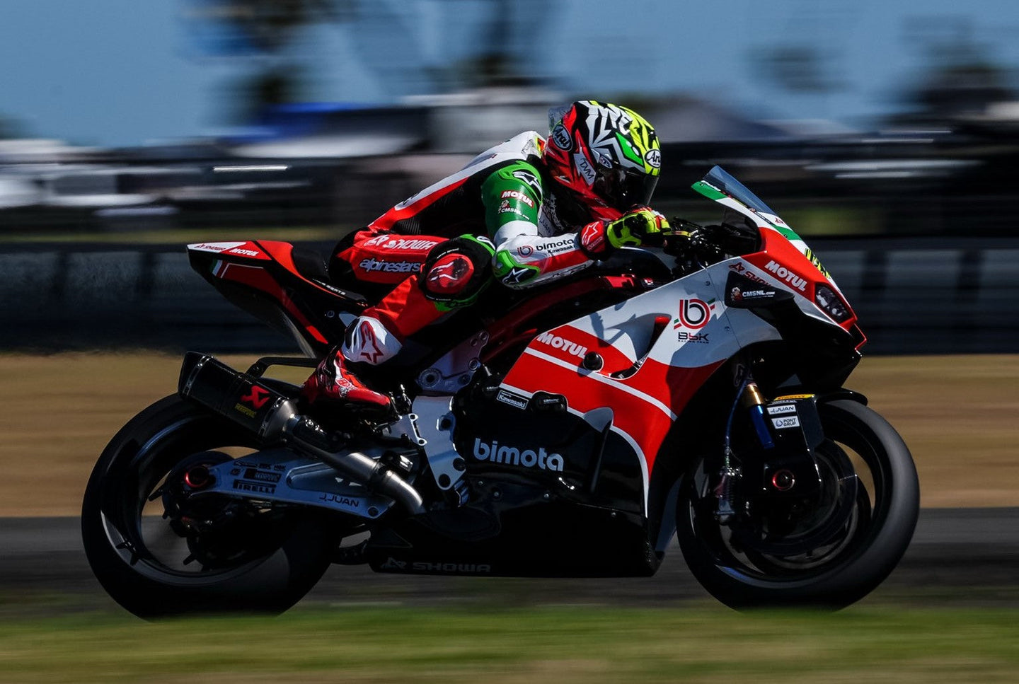 AXEL BASSANI BATTLES FOR WORLD SUPERBIKES RACE TWO GLORY AT PHILLIP ISLAND, AUSTRALIA