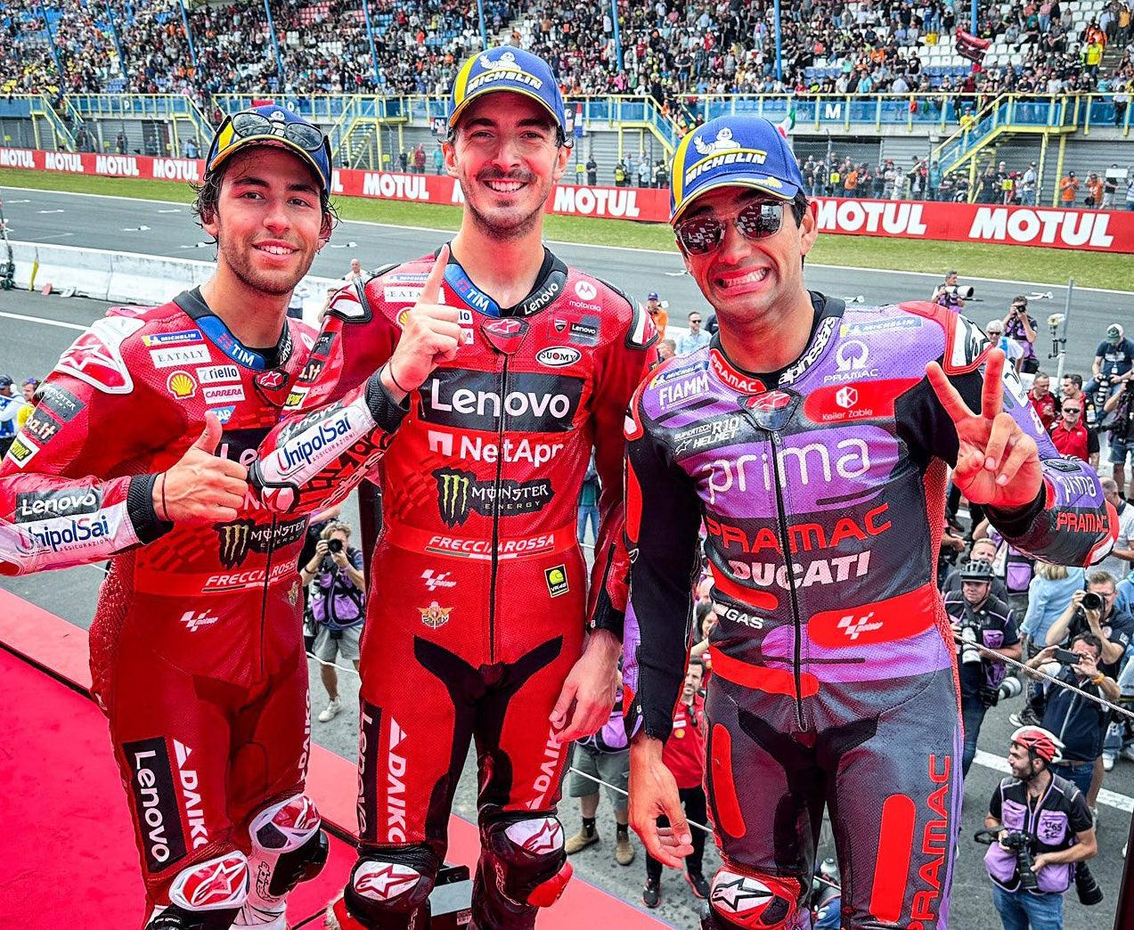 ALPINESTARS PODIUM LOCK-OUT AS PECCO BAGNAIA DOMINATES MOTOGP RACE IN ...