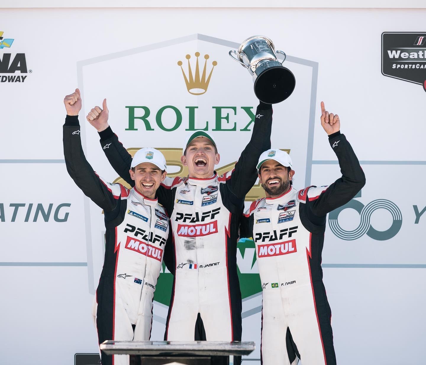 MATTHIEU JAMINET, MATT CAMPBELL AND FELIPE NASR WIN IMSA GTD PRO CHAMPIONSHIP ROLEX 24 RACE AT DAYTONA