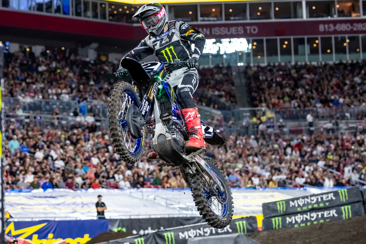 COOPER WEBB AND JASON ANDERSON DUKE IT OUT FOR 450SX RACE HONOR IN TAMPA BAY