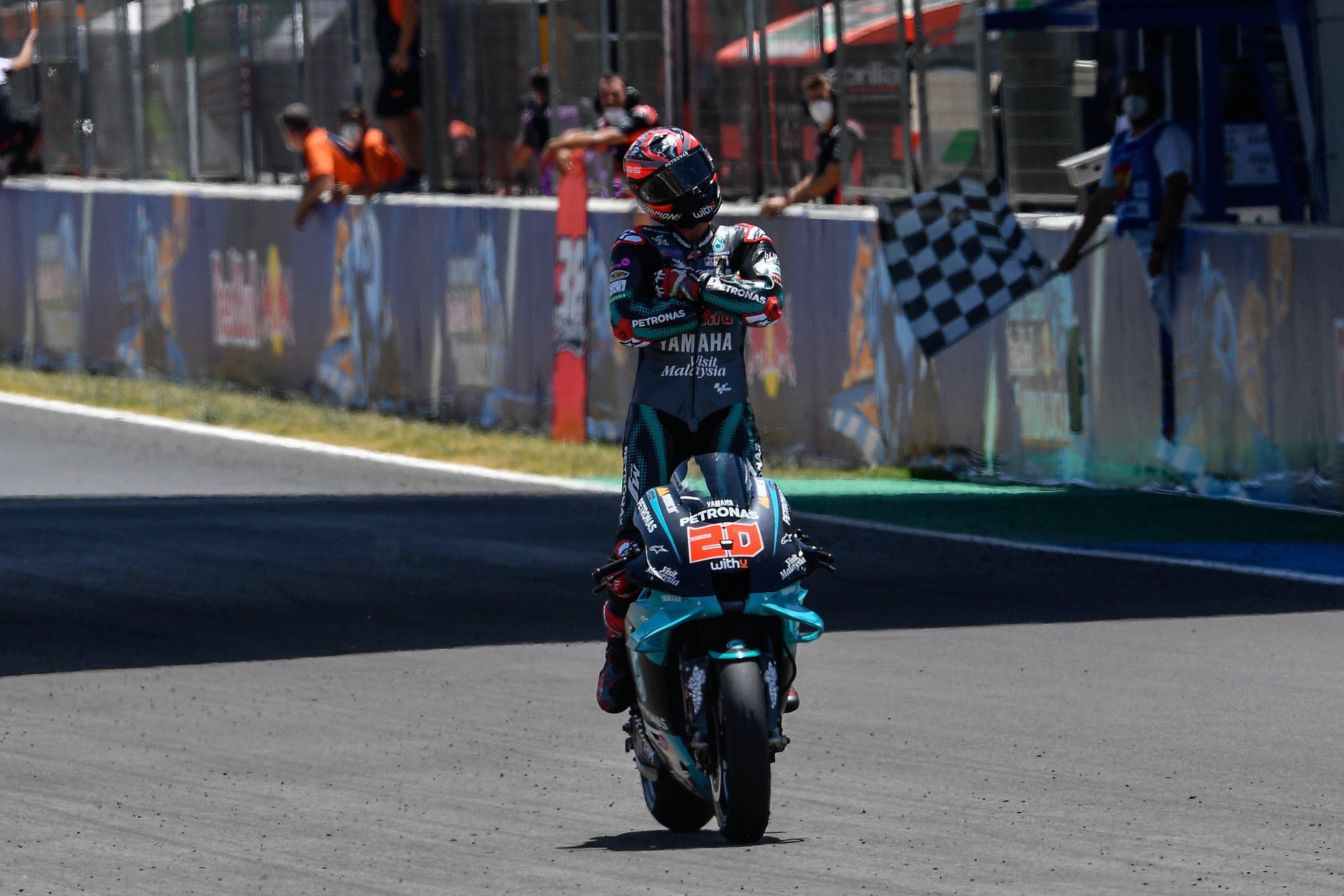 FABIO QUARTARARO POWERS TO BACK-TO-BACK MOTOGP WINS AT JEREZ, SPAIN; MAVERICK VINALES FINISHES SECOND