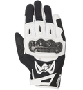 Alpinestars SMX-2 Air Carbon V2 Handschuhe, Motorradhandschuhe, Schwarz und Weiß, mit carbonfaserverstärktem Knöchelschutz, technischen 3D-Mesh-Einsätzen zur Belüftung, Leder- und Textilkonstruktion, kurzes Manschettendesign mit weißem Alpinestars-Logo