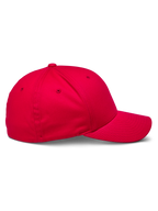 Alpinestars Corp Shift 2 Cap mit gebogenem Schirm, Rot, Seitenansicht mit strukturierter Krone und gebogenem Schirm, Stretch-Twill-Gewebe, lässige, vom Motorsport inspirierte Kopfbedeckung