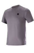 Alpinestars Dot Tech Tee Kurzarm-T-Shirt, Sparrow Gray, technisches T-Shirt, kleines schwarzes kreisförmiges Logo auf der Brust, feuchtigkeitsableitendes DriRelease-Gewebe, lässige Mountainbike- und Offroad-Bekleidung