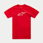 Alpinestars Ageless 2.0 CSF Tee, Short Sleeve T-Shirt, Red, White Ageless Logo Graphic on Chest, Casual Sportswear